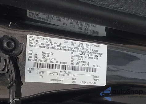 2018 Ford Focus Se z USA, uszkodzony, nr VIN 1FADP3FE1JL224210